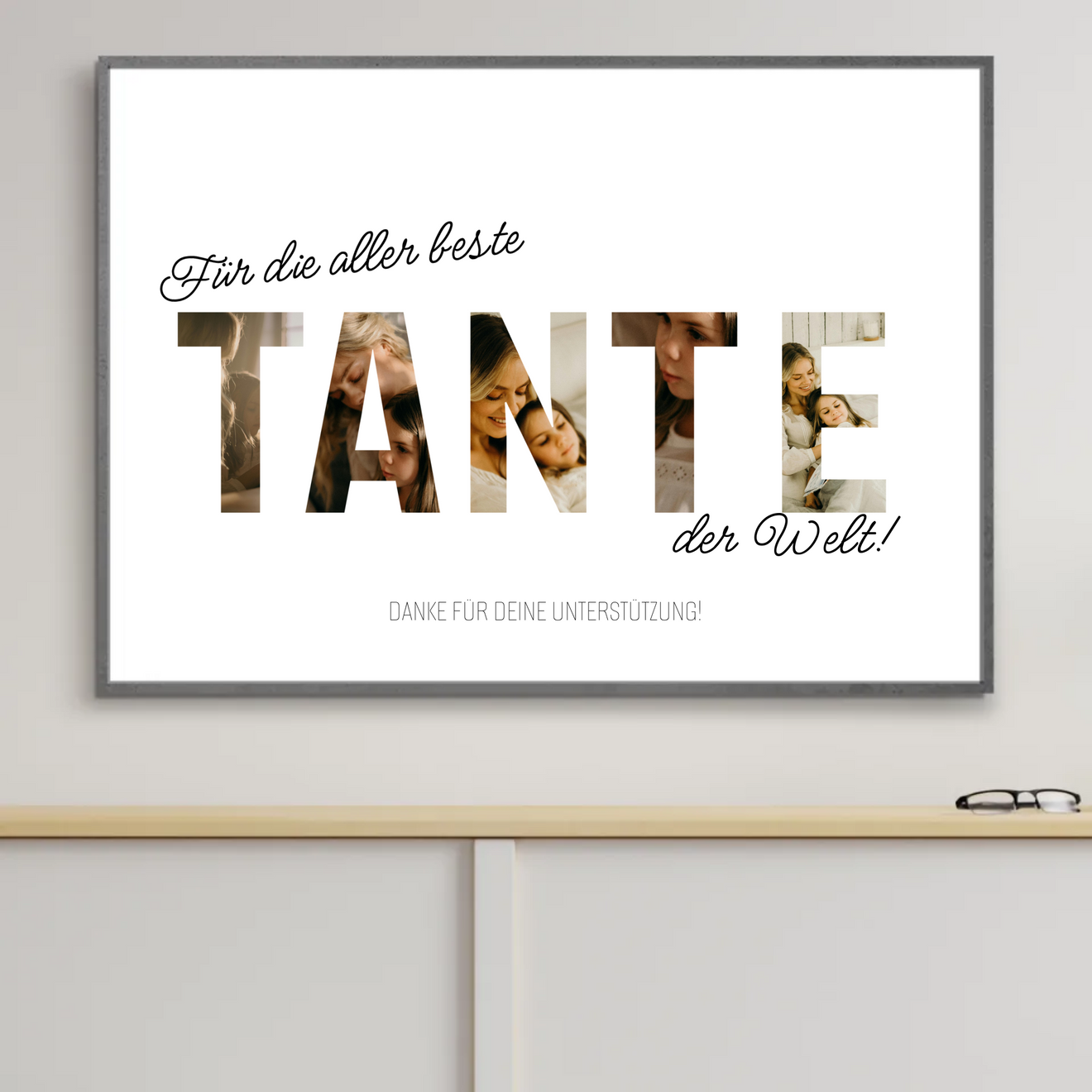 Personalisiertes Fotoposter „Für die aller beste Tante“