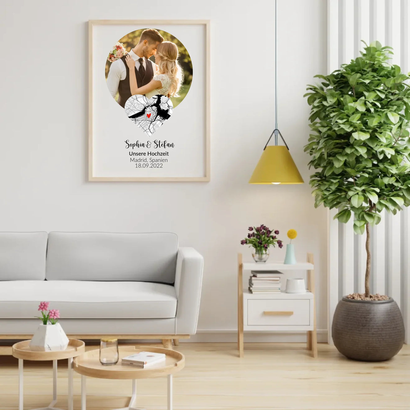 Premium-Druckansicht des Hochzeits-Posters von Geschenkfabrik24
