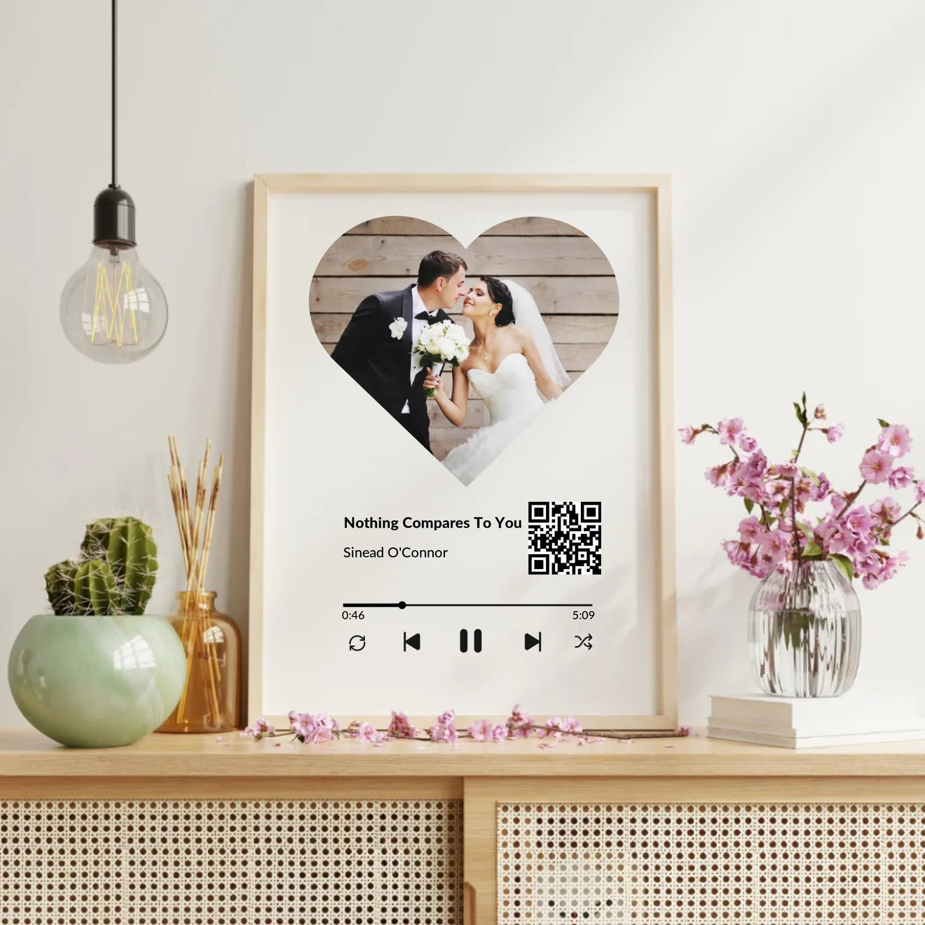 Elegantes personalisiertes Hochzeitsgeschenk-Poster im Minimalstil