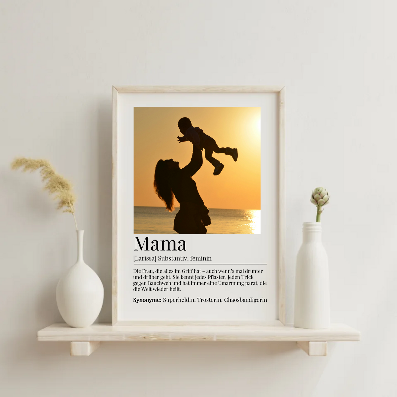 Personalisiertes Wortdefinition-Poster 'Mama' mit eigenem Foto von Geschenkfabrik24