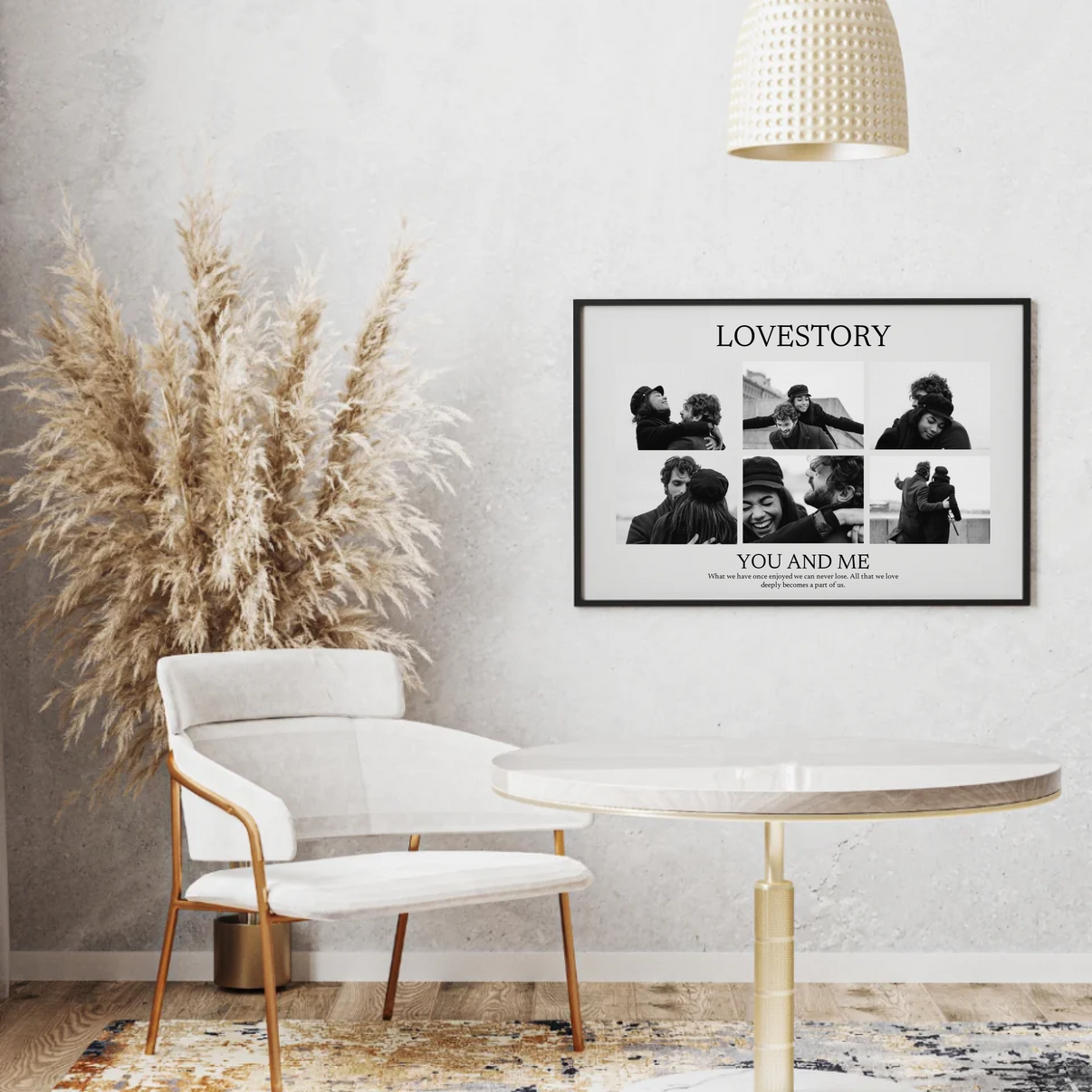 Geschenkidee für Paare: Fotocollage Love Story mit eigenen Bildern