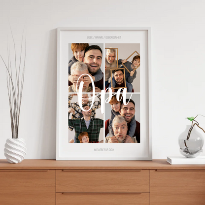 Personalisiertes Fotoposter für Opa