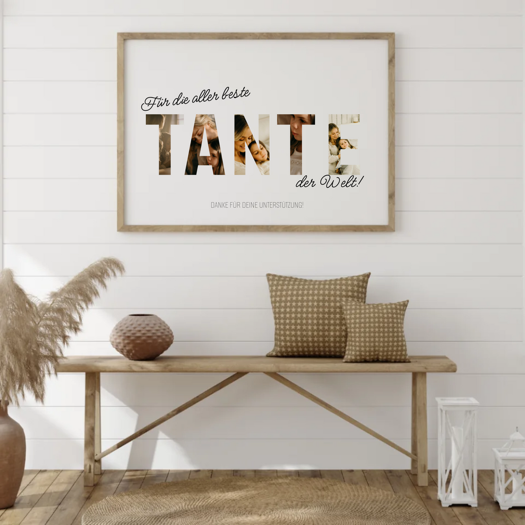 Personalisiertes Poster 'Für die beste Tante'