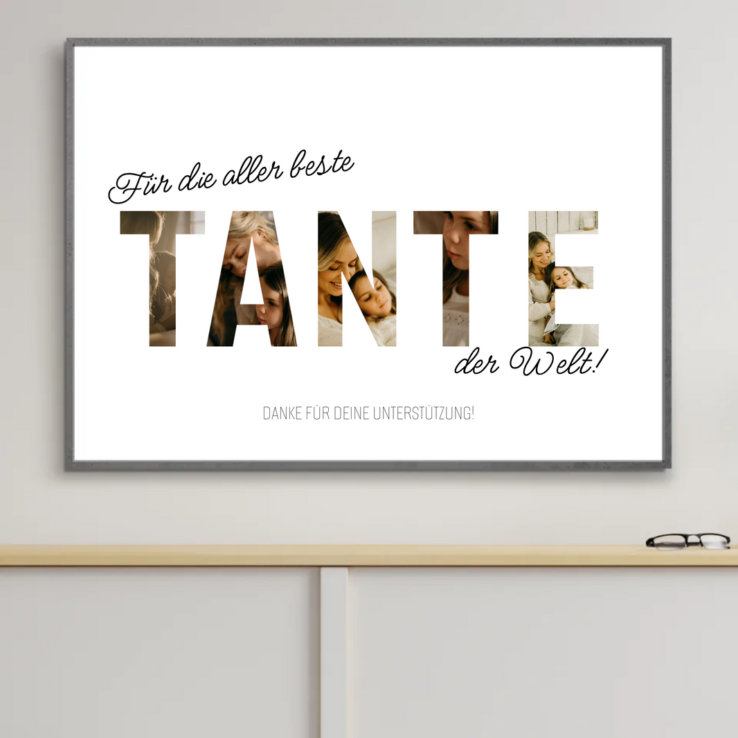 Personalisiertes Poster 'Für die beste Tante'