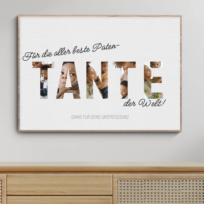 Personalisiertes Poster für die beste Patentante der Welt