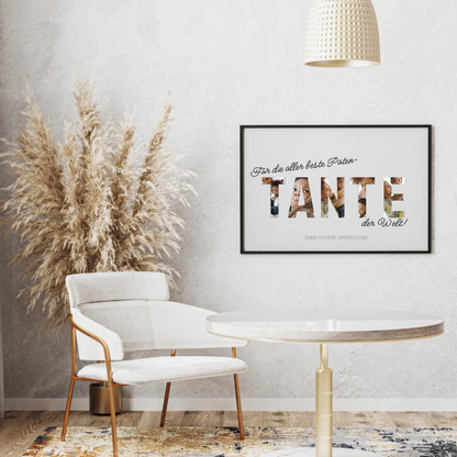 Personalisiertes Poster für die beste Patentante der Welt