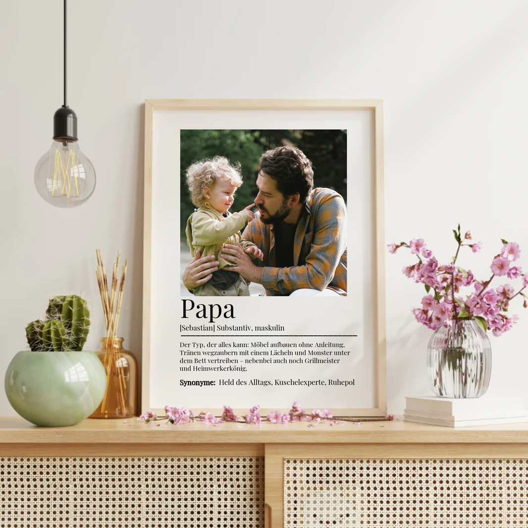 Personalisierbares Poster für Papa - Emotionales Geschenk