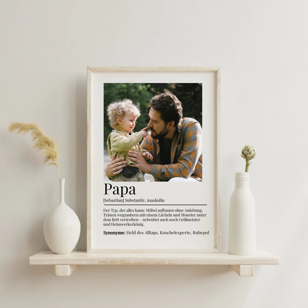 Personalisierbares Poster für Papa - Emotionales Geschenk