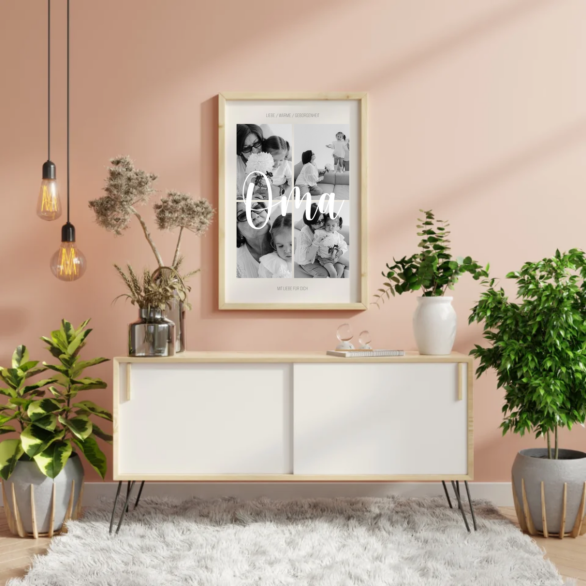 Fotocollage Poster für Oma mit persönlichen Familienbildern