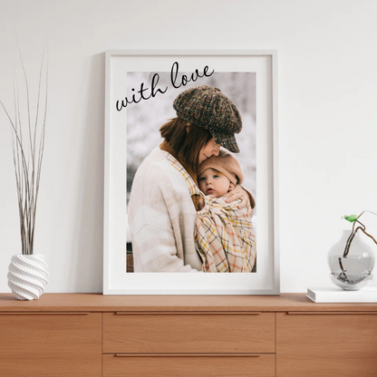 Personalisiertes „With Love“ Fotoposter