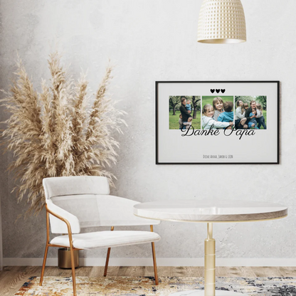 Danke Papa Fotocollage – personalisiertes Poster