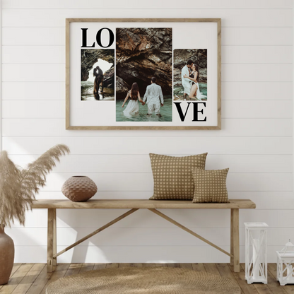 Fotocollage LOVE – Personalisiertes Poster für Verliebte