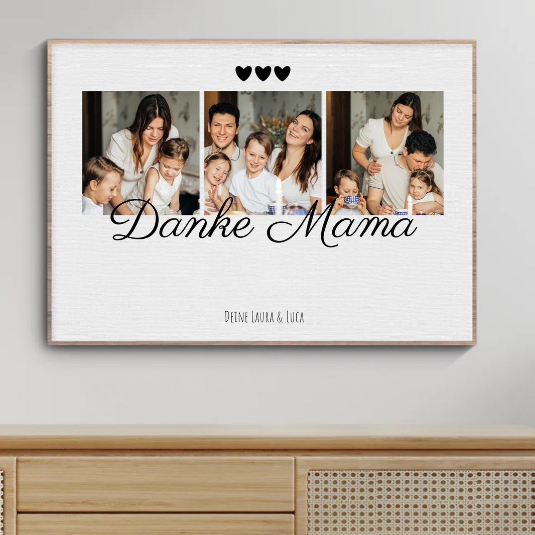 Danke Mama Fotocollage – Persönliches Poster mit Fotos