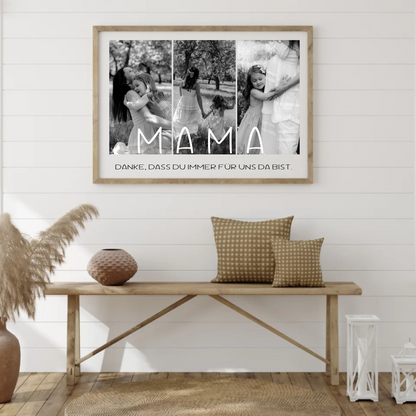 Designvorschau bei Geschenkfabrik24: Fotocollagen-Poster zum Muttertag