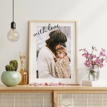 Personalisiertes „With Love“ Fotoposter