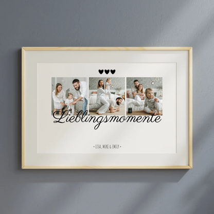 Personalisiertes Fotocollage-Poster 'Lieblingsmomente'