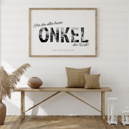 Personalisiertes Fotocollage-Poster für den besten Onkel