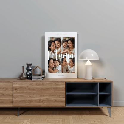 Personalisiertes Fotoposter 'Mama' - Einzigartige Fotocollage