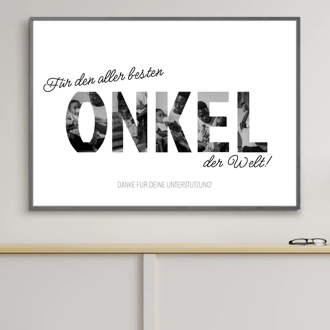 Personalisiertes Poster 'Für den besten Onkel'