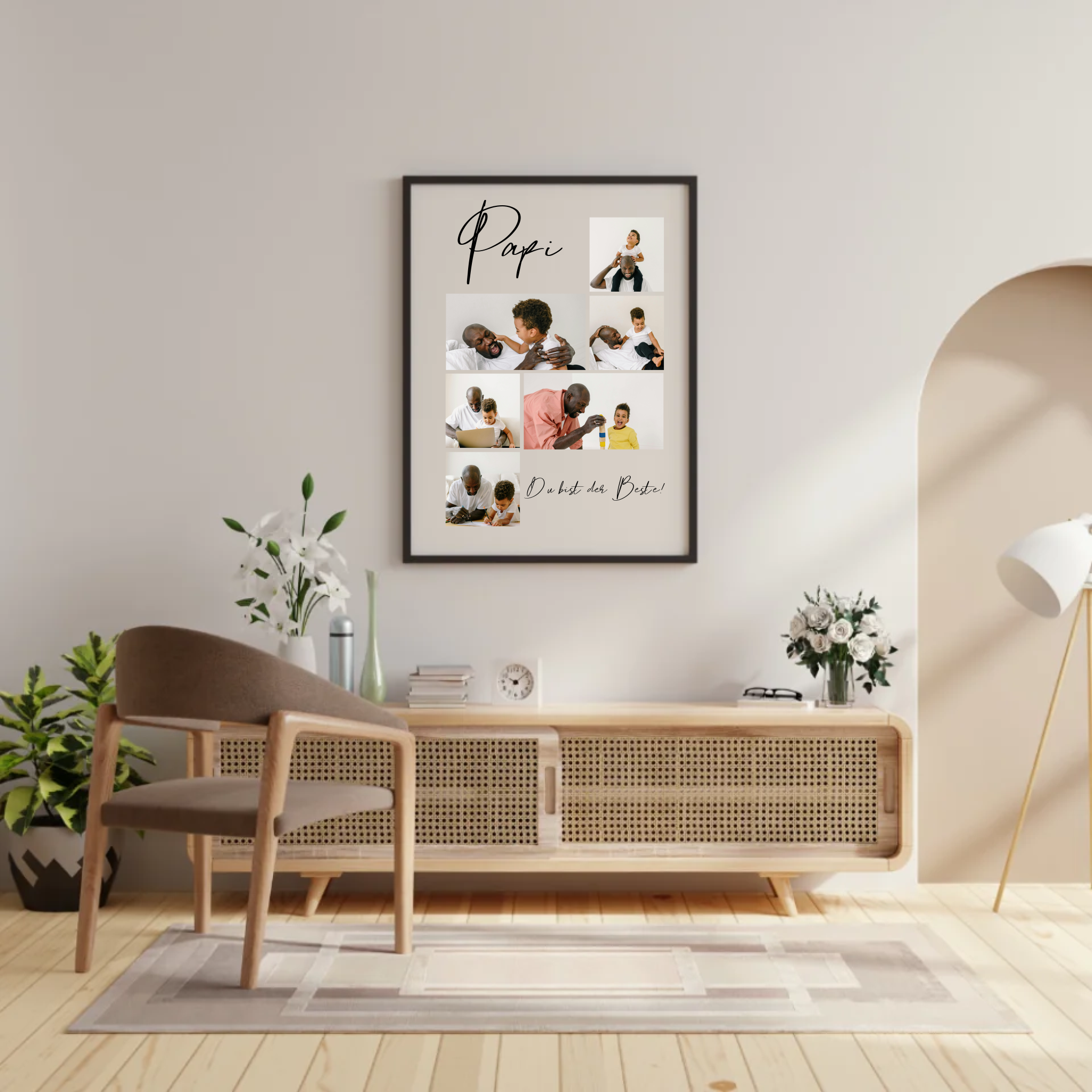 Detailansicht personalisiertes Papa-Poster von Geschenkfabrik24