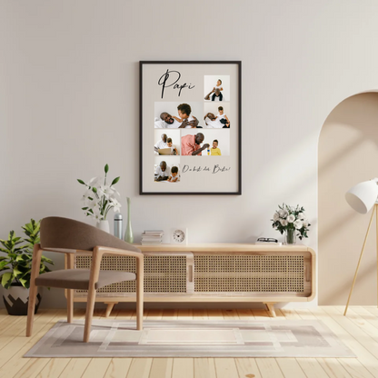Detailansicht personalisiertes Papa-Poster von Geschenkfabrik24