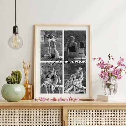 Detailansicht personalisiertes Mama Fotocollage Poster von Geschenkfabrik24
