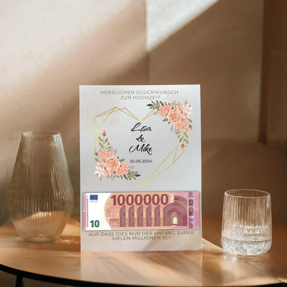 Hochzeitsposter mit Namen und Datum – dekoratives Rahmenmotiv