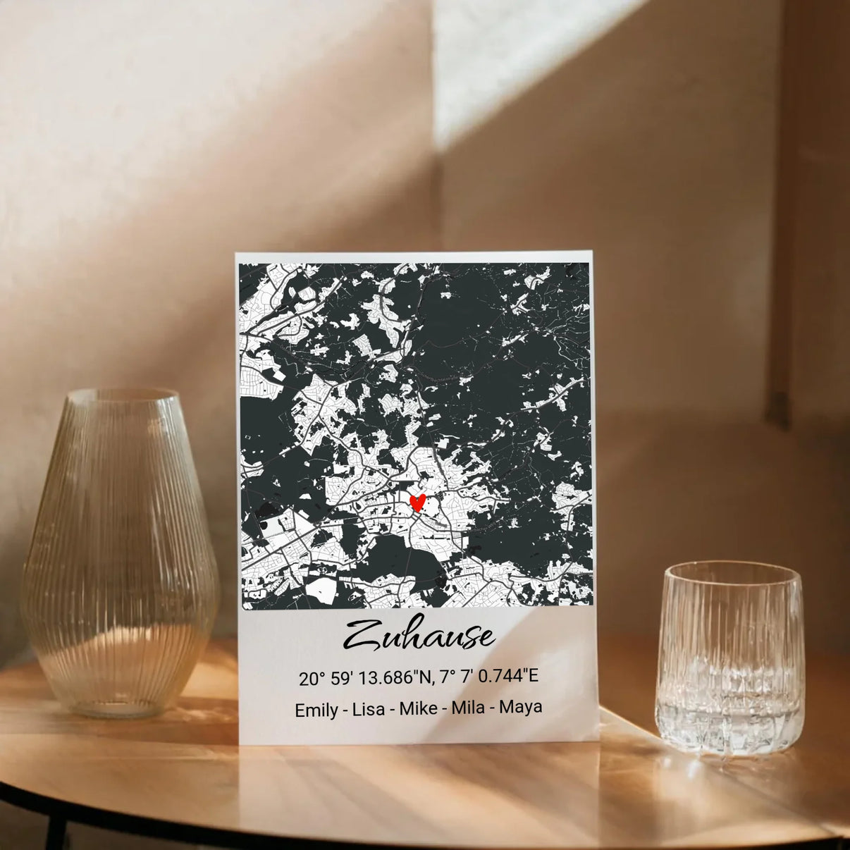 Modernes Home-Poster mit Heart-Marker