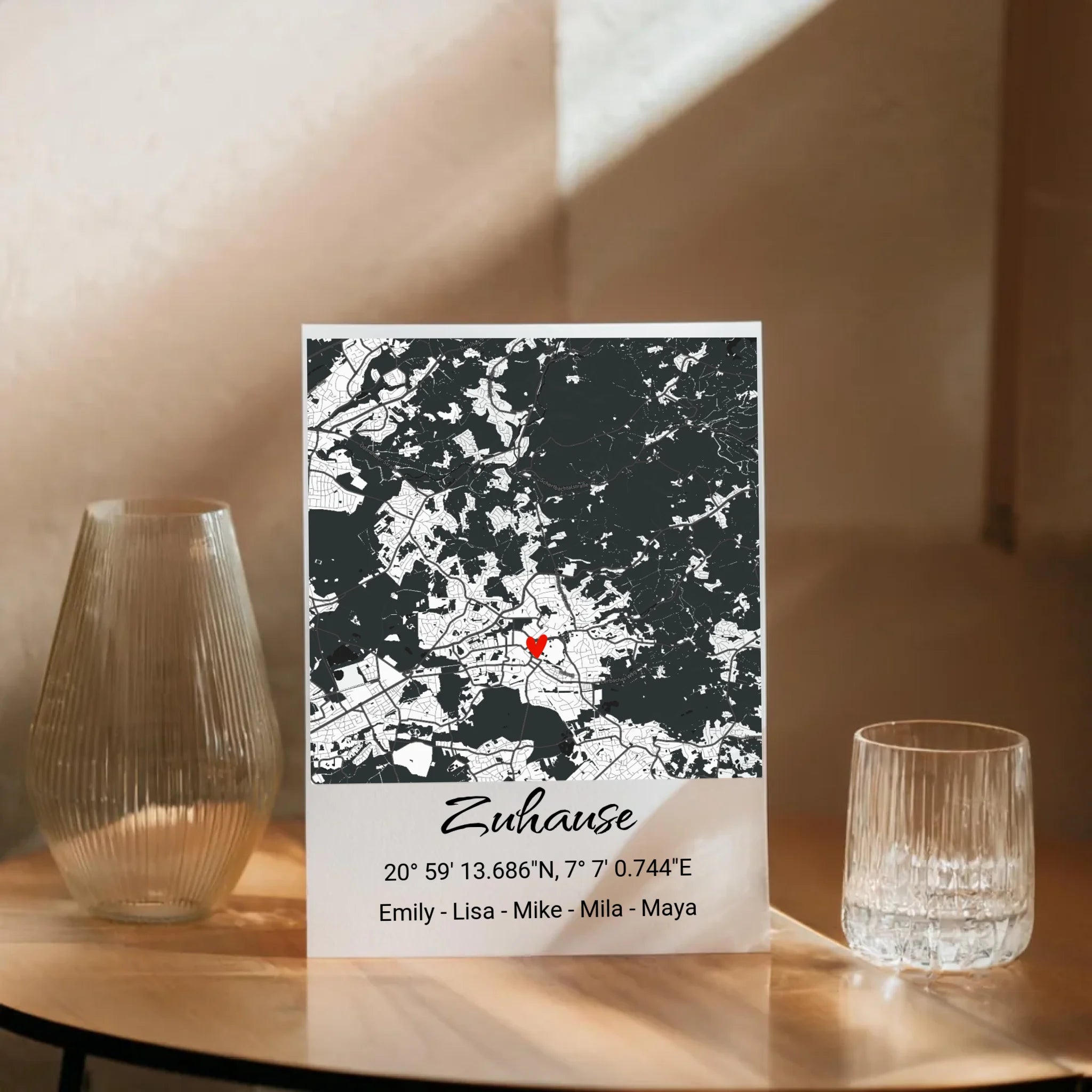Modernes Home-Poster mit Heart-Marker