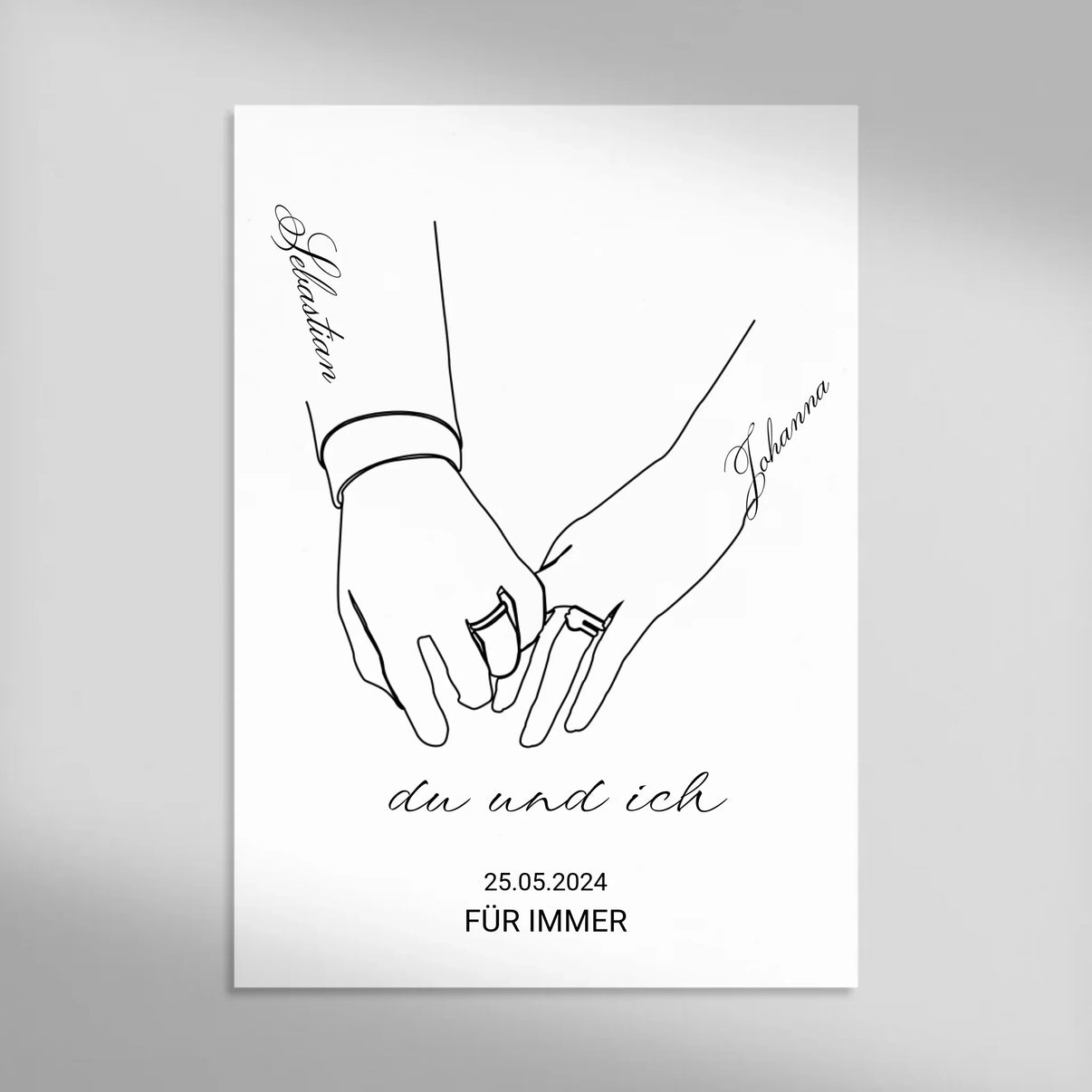 Digitales Namensposter von Geschenkfabrik24 mit Datum