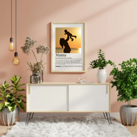 Geschenkfabrik24 Mama Definition Poster mit persönlicher Widmung und Bild