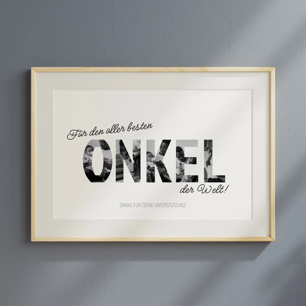 Personalisiertes Poster 'Für den besten Onkel'