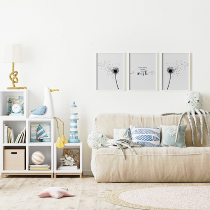Pusteblume Poster „Every Dream begins with a Wish“