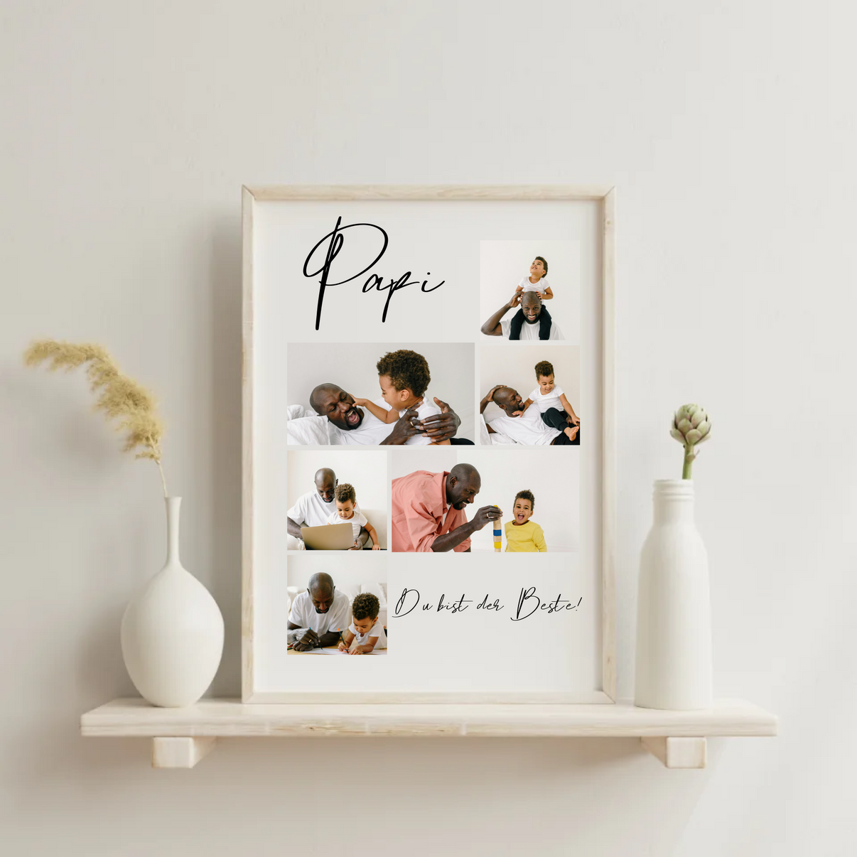 Digitaler Download Fotocollage-Poster als Geschenk für Papa