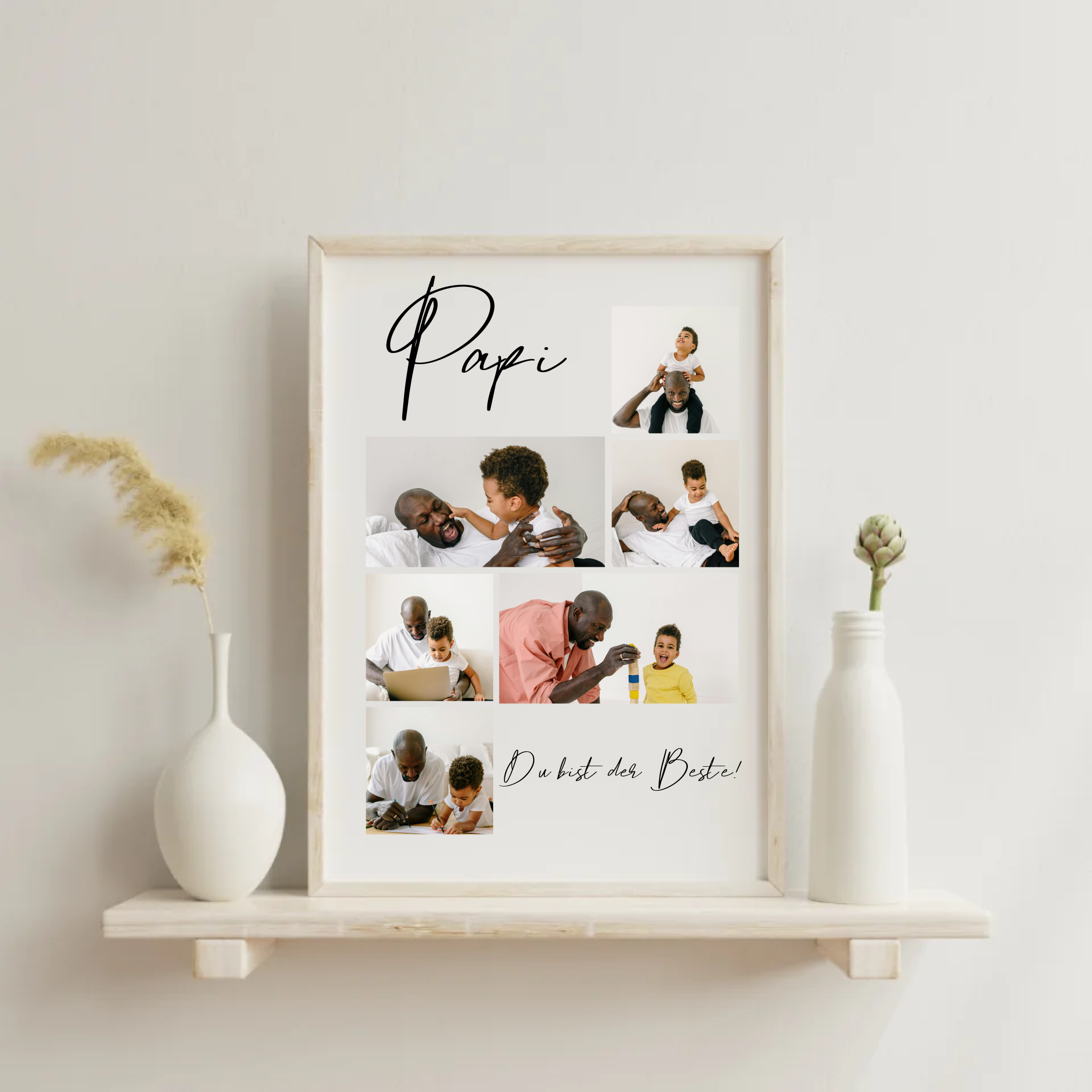 Digitaler Download Fotocollage-Poster als Geschenk für Papa