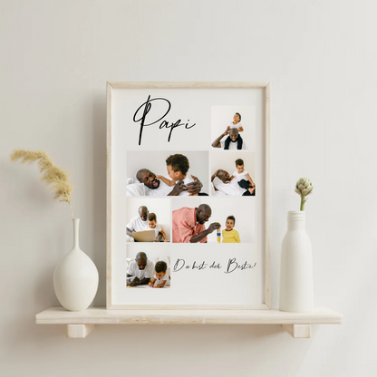 Digitaler Download Fotocollage-Poster als Geschenk für Papa