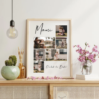 Fotocollage-Poster mit Text „Du bist die Beste!“ für Mama