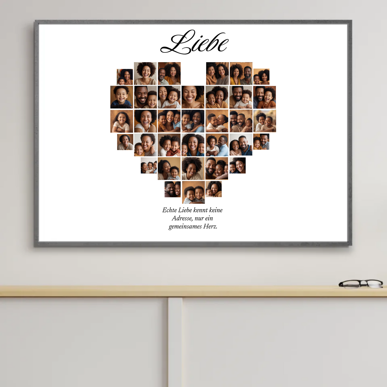 Personalisierte Fotocollage Herzform - Liebevolle Erinnerung