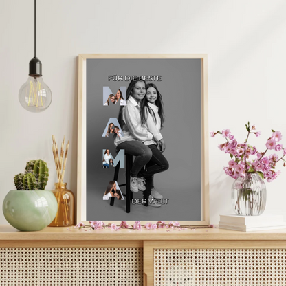 Fotocollage-Poster „Für die beste Mama der Welt“ – personalisiert