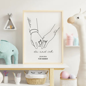 Hochzeitsgeschenk Poster – personalisiert mit Euren Namen