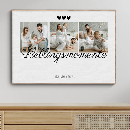 Personalisiertes Fotocollage-Poster 'Lieblingsmomente'