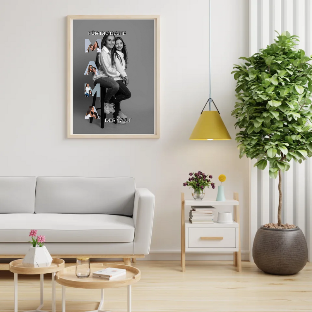 Fotocollage-Poster „Für die beste Mama der Welt“ – personalisiert