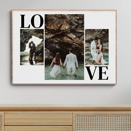 Fotocollage LOVE – Personalisiertes Poster für Verliebte