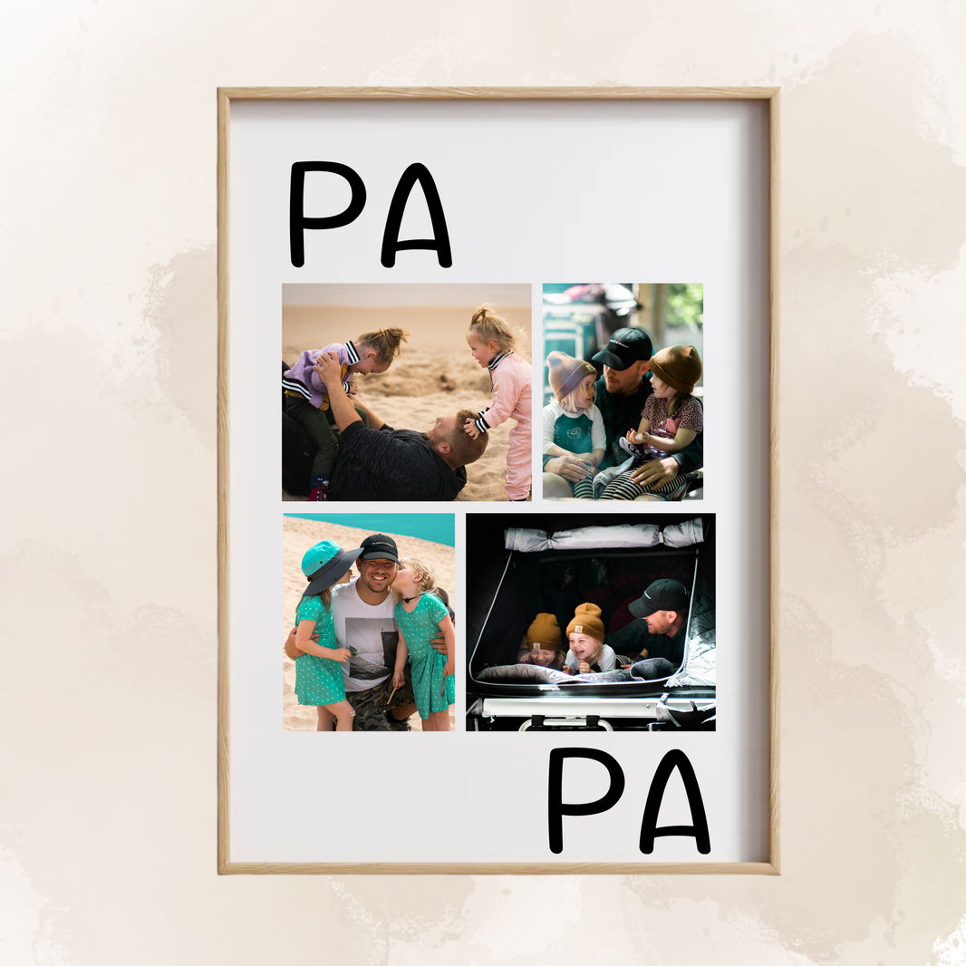 Personalisierter Foto-Collagen-Rahmen für Papa