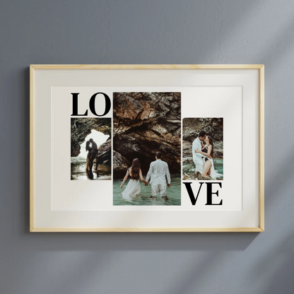 Fotocollage LOVE – Personalisiertes Poster für Verliebte