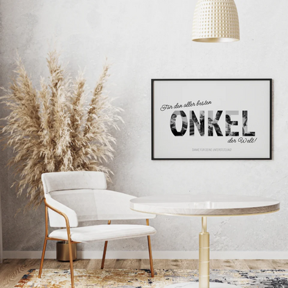 Personalisiertes Fotocollage-Poster für den besten Onkel