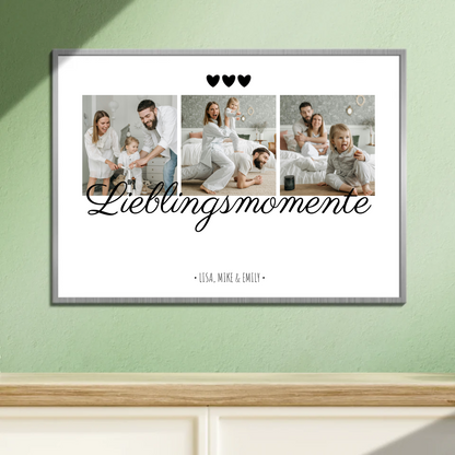 Personalisiertes Fotocollage-Poster 'Lieblingsmomente'