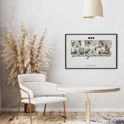 Personalisiertes Fotocollage-Poster 'Lieblingsmomente'