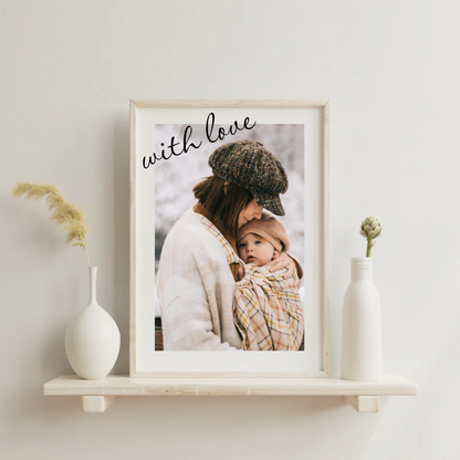 Personalisiertes „With Love“ Fotoposter