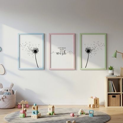 Pusteblume Poster „Every Dream begins with a Wish“